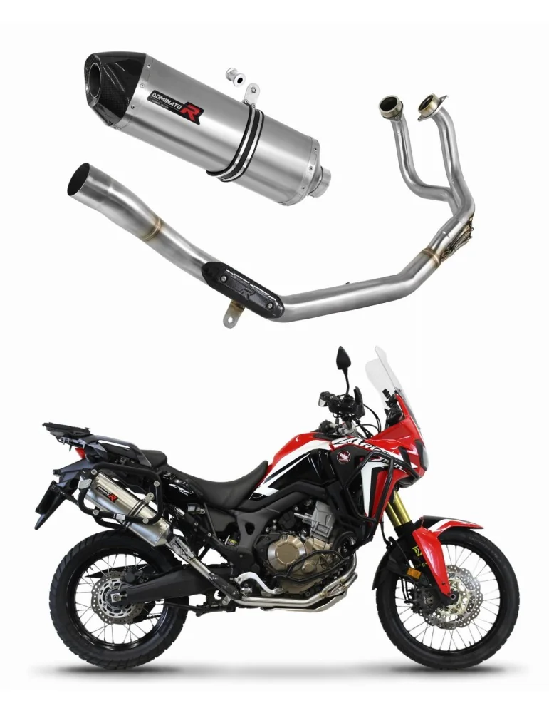 Ligne d'échappement complète inox Dominator HP7 pour Honda CRF 1000L Africa Twin (2016-2019)