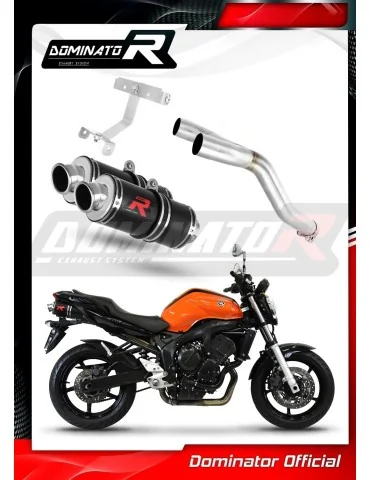 Silencieux slip-on Dominator GP1 Noir pour Yamaha FZ6 Fazer 600 S2 (2006-2010)