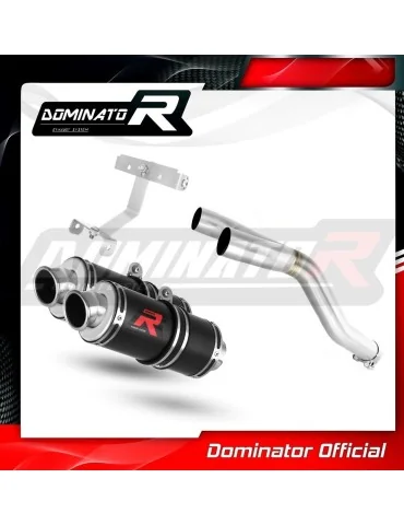 Silencieux slip-on Dominator GP1 Noir pour Yamaha FZ6 Fazer 600 S2 (2006-2010)