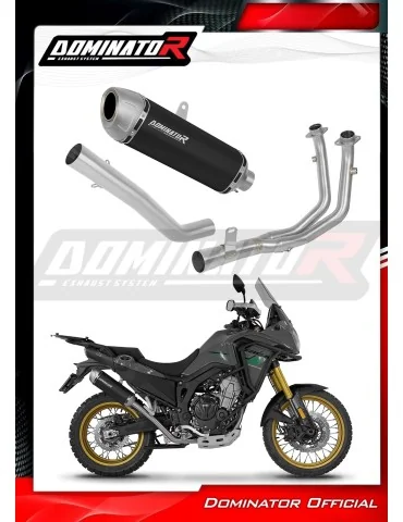 Ligne d'échappement complète inox Dominator S6 Noir pour Rieju Aventura 500 (2023-2026)