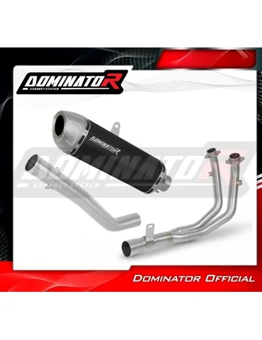 Ligne d'échappement complète inox Dominator S6 Noir pour Rieju Aventura 500 (2023-2026)