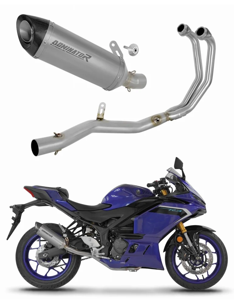 Ligne d'échappement complète Dominator HP8 Titane pour Yamaha YZF-R3 (2019-2024)