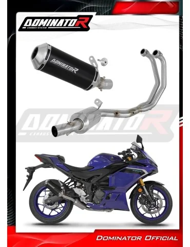 Ligne d'échappement complète inox Dominator OV G2 Noir EX pour Yamaha YZF-R3 (2025-2026)