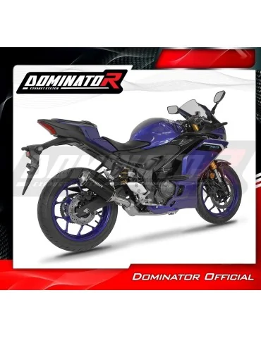 Ligne d'échappement complète inox Dominator OV G2 Noir EX pour Yamaha YZF-R3 (2025-2026)