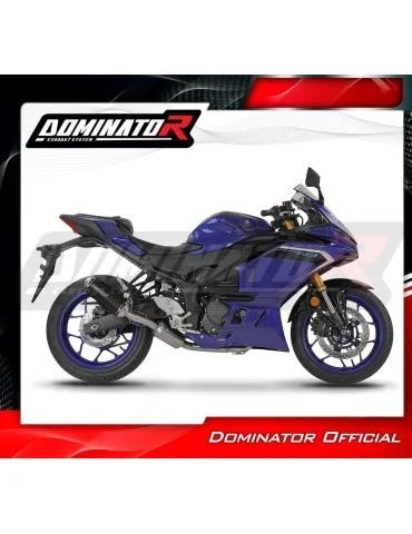 Ligne d'échappement complète inox Dominator OV G2 Noir EX pour Yamaha YZF-R3 (2025-2026)