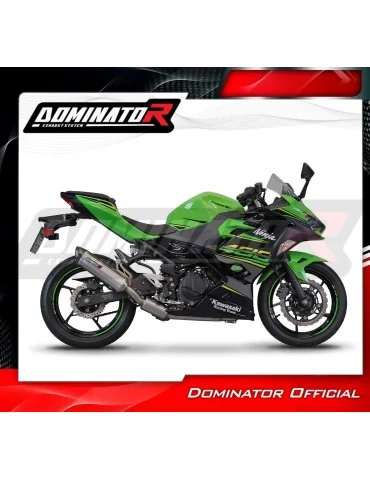 Ligne d'échappement complète inox Dominator HP8 pour Kawasaki Ninja 400 (2018-2022)