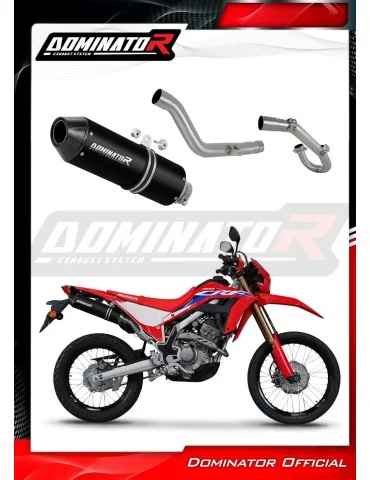 Ligne d'échappement complète inox Dominator MX2 Noir pour Honda CRF 300L / Rally (2021-2023)