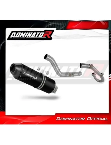 Ligne d'échappement complète inox Dominator MX2 Noir pour Honda CRF 300L / Rally (2021-2023)