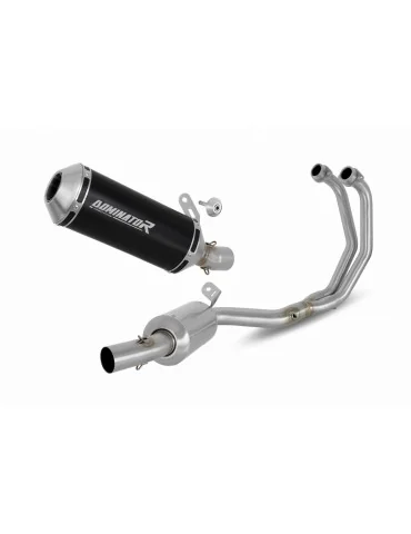 Ligne d'échappement complète inox Dominator OV G2 Noir pour Yamaha MT-03 (2020-2023) - réf. YA149DEXABL