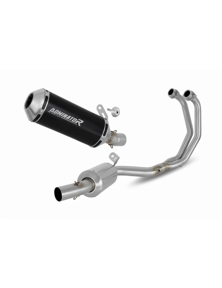 Ligne d'échappement complète inox Dominator OV G2 Noir pour Yamaha MT-03 (2020-2023) - réf. YA149DEXABL