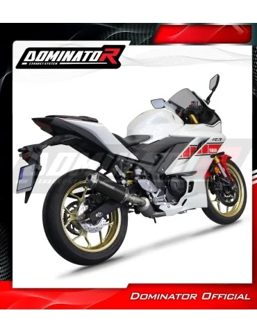 Ligne d'échappement complète inox Dominator OV G2 Noir pour Yamaha YZF-R3 (2019-2024) - réf. YA147DEXABL