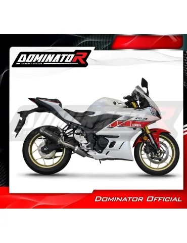 Ligne d'échappement complète inox Dominator OV G2 Noir pour Yamaha YZF-R3 (2019-2024) - réf. YA147DEXABL