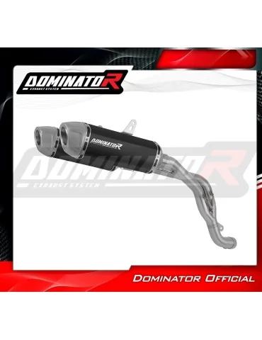 Silencieux slip-on Dominator S6 Noir pour Kawasaki ZX10R (2006-2007) - réf. KA089DS6BL