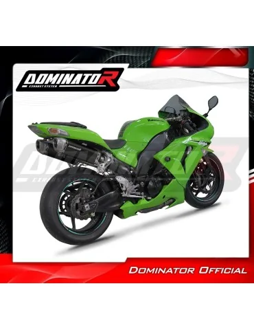 Silencieux slip-on Dominator S6 Noir pour Kawasaki ZX10R (2006-2007) - réf. KA089DS6BL