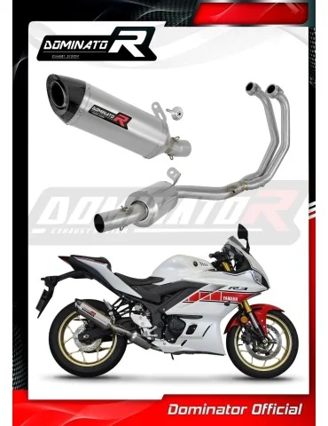 Ligne d'échappement complète inox Dominator HP8 pour Yamaha YZF-R3 (2019-2024) - réf. YA147DEXF