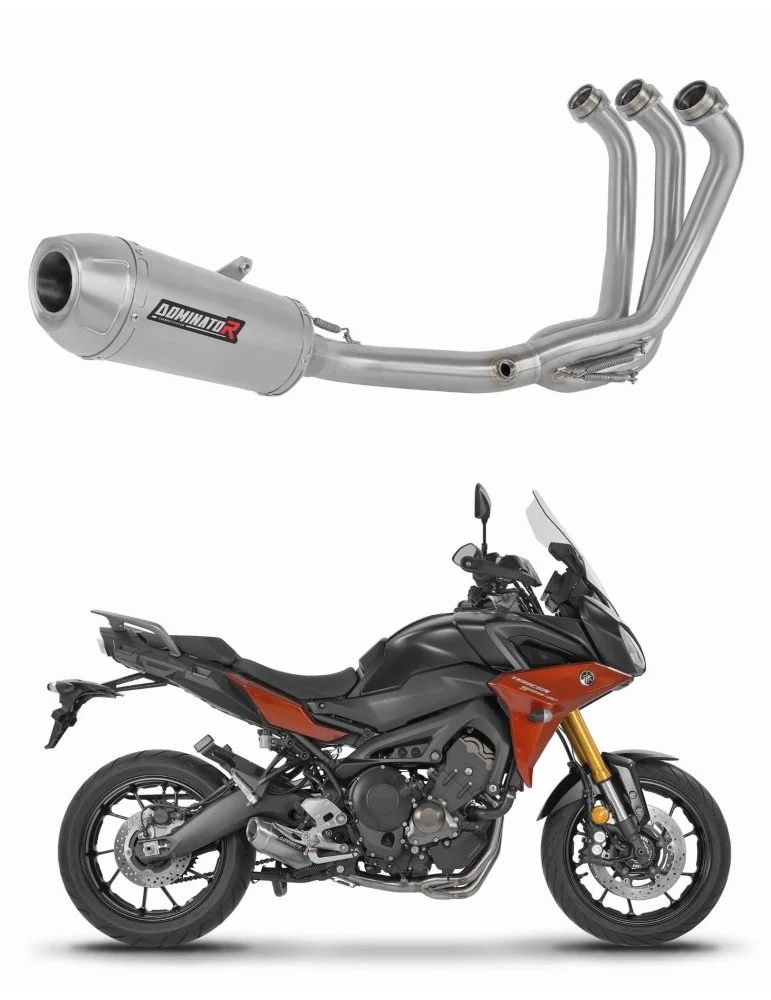 Ligne d'échappement complète inox Dominator S3 pour Yamaha MT 09 Tracer 900 / GT (2015-2020)