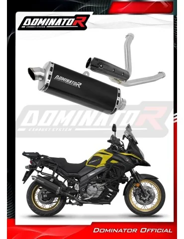 Silencieux slip-on Dominator P7 Noir pour Suzuki DL 650 V-Strom (2017-2025)