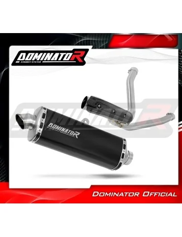 Silencieux slip-on Dominator P7 Noir pour Suzuki DL 650 V-Strom (2017-2025)
