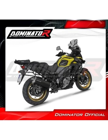 Silencieux slip-on Dominator P7 Noir pour Suzuki DL 650 V-Strom (2017-2025)