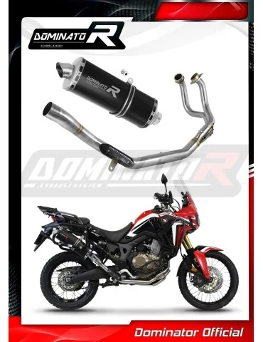 Ligne d'échappement complète inox Dominator P7 Noir pour Honda CRF 1000L Africa Twin (2016-2019)