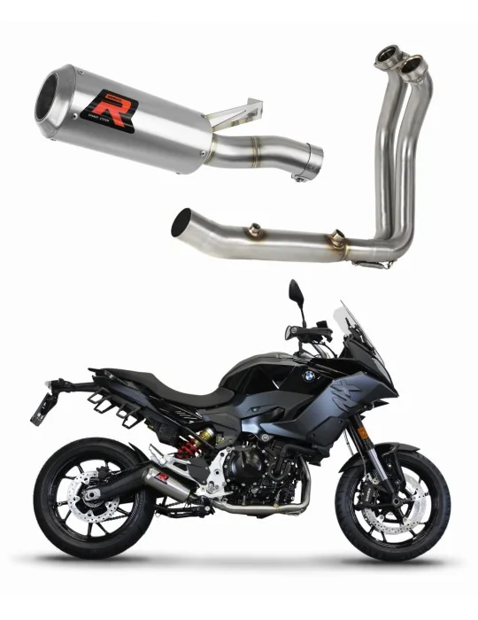 Ligne d'échappement complète inox Dominator GP pour BMW F900XR 2020-2026, vue 1
