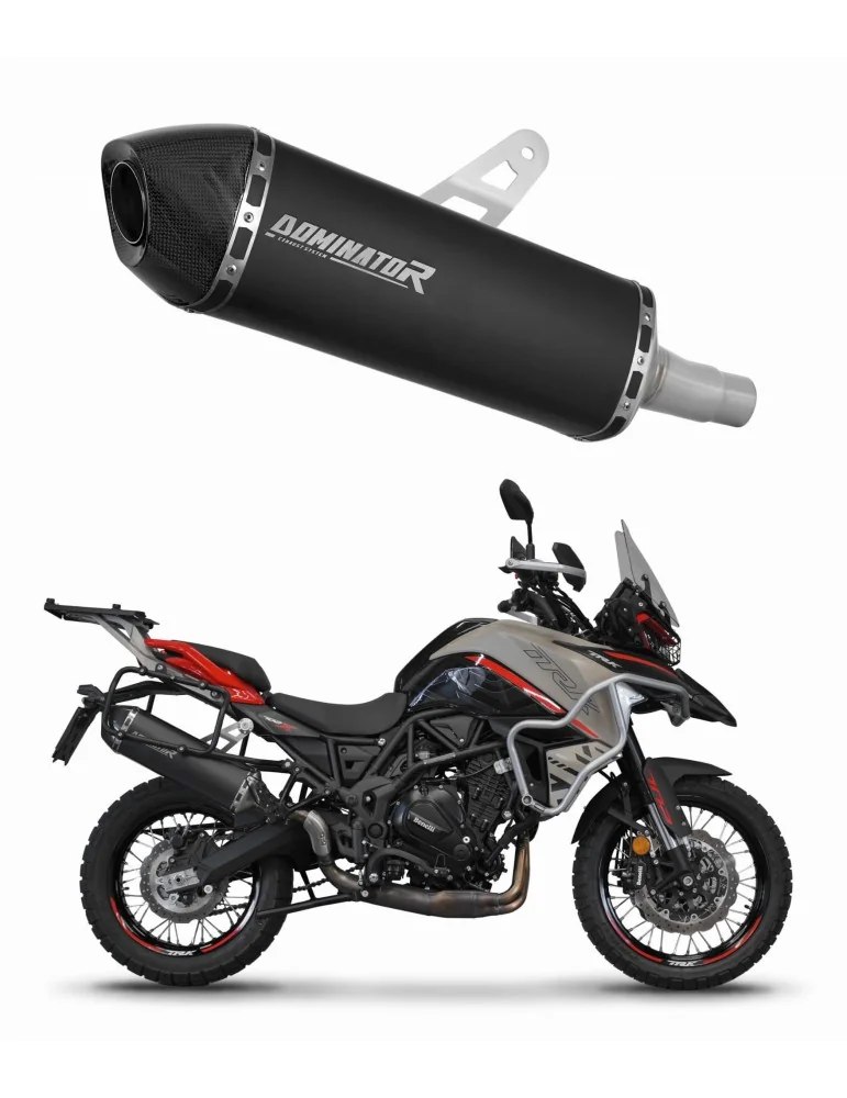 Silencieux slip-on Dominator HP7 Noir pour Benelli TRK 702 / TRK 702X (2023-2024)