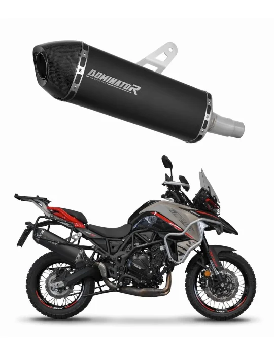 Silencieux slip-on Dominator HP7 Noir pour Benelli TRK 702 / TRK 702X 2023-2024, vue 1