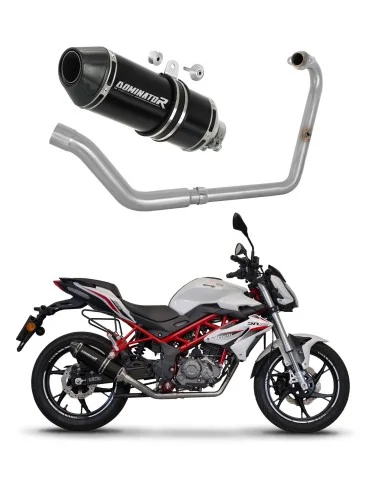 Ligne d'échappement complète inox Dominator HP3 Noir pour Benelli BN 125 (2018-2023)