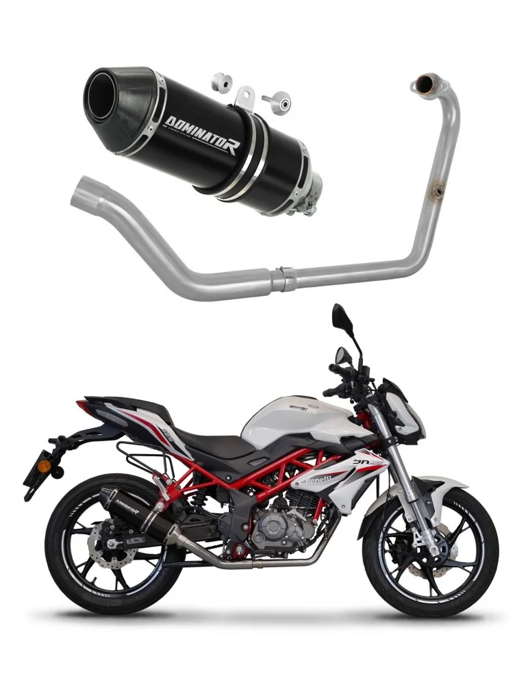 Ligne d'échappement complète inox Dominator HP3 Noir pour Benelli BN 125 (2018-2023)