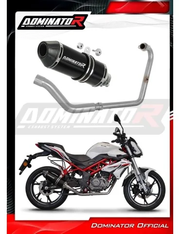 Ligne d'échappement complète inox Dominator HP3 Noir pour Benelli BN 125 (2018-2023)