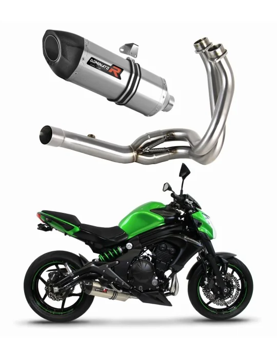 Ligne d'échappement complète inox Dominator HP5 pour Kawasaki ER-6 N / F 650 2012-2016, vue 1
