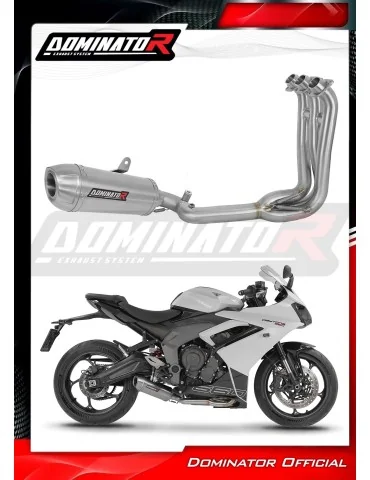 Ligne d'échappement complète inox Dominator S3 pour Triumph Daytona 660 (2024-2026)