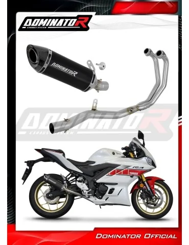 Ligne d'échappement complète inox Dominator HP8 Noir pour Yamaha YZF-R3 (2019-2024) - réf. YA147DFBL