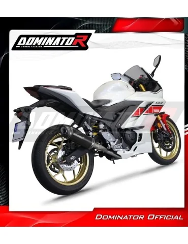 Ligne d'échappement complète inox Dominator HP8 Noir pour Yamaha YZF-R3 (2019-2024) - réf. YA147DFBL