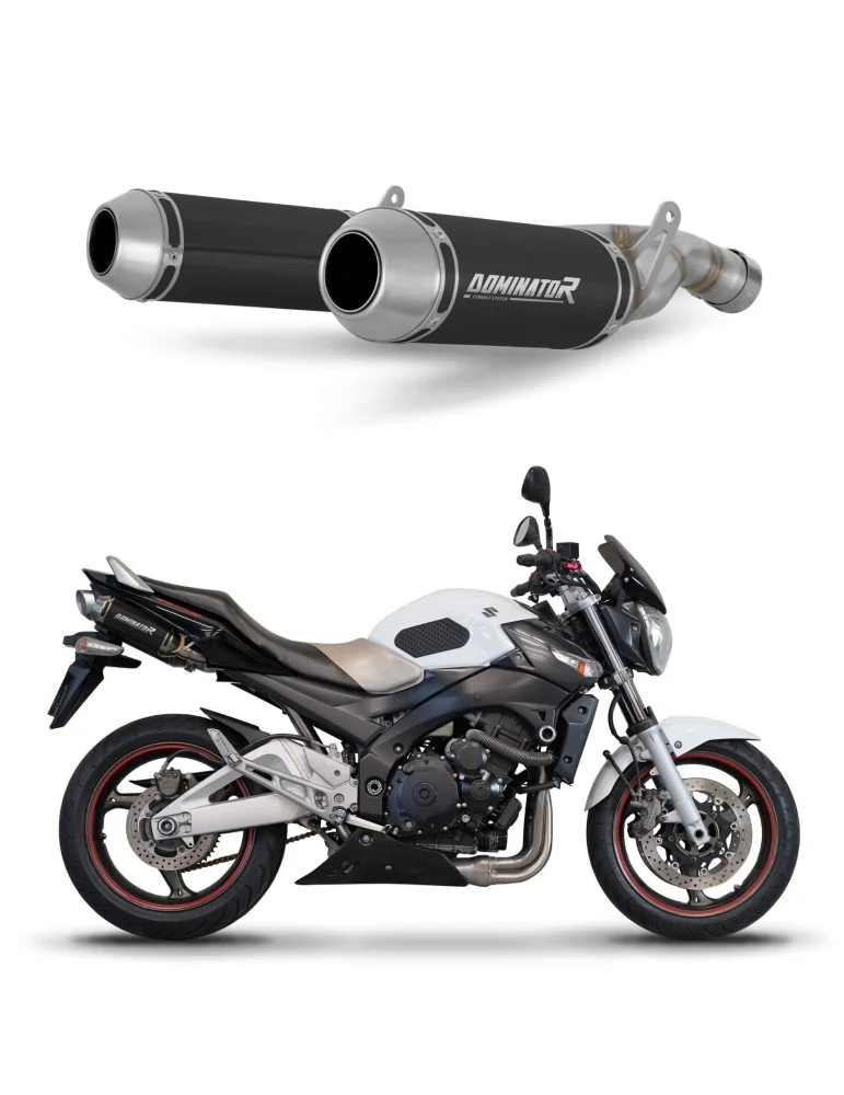 Silencieux slip-on Dominator OV G2 Noir pour Suzuki GSR 600 (2006-2011)