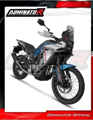 Ligne d'échappement complète inox Dominator S6 Noir pour CF Moto 450 MT Euro 5+ (2024-2026)