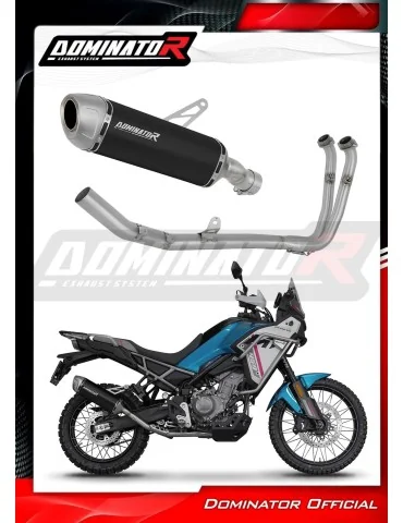 Ligne d'échappement complète inox Dominator S6 Noir pour CF Moto 450 MT (2024)