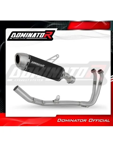 Ligne d'échappement complète inox Dominator S6 Noir pour CF Moto 450 MT (2024)