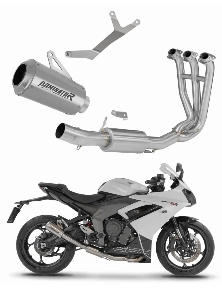 Ligne d'échappement complète inox Dominator GPS pour Triumph Daytona 660 (2024-2026)