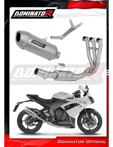 Ligne d'échappement complète inox Dominator S6 pour Triumph Daytona 660 (2024-2026)