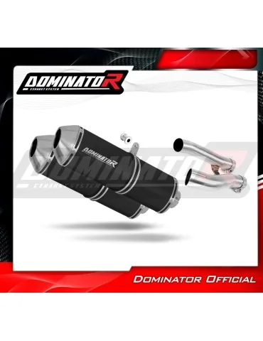 Silencieux slip-on Dominator OVR Noir pour Yamaha XJR 1200 (1995-1998)