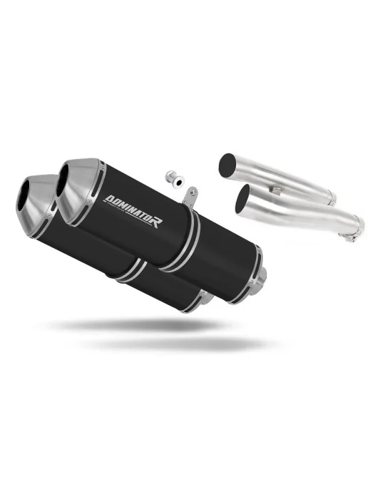 Silencieux slip-on Dominator OVR Noir pour Kawasaki ZZR 1200 2002-2005, vue 1