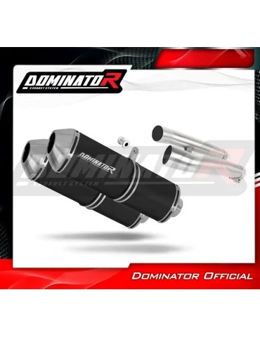 Silencieux slip-on Dominator OVR Noir pour Kawasaki ZZR 1200 (2002-2005)
