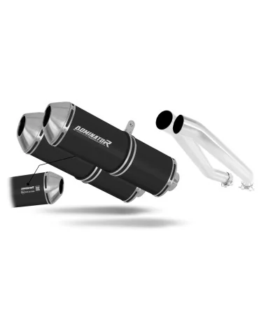 Silencieux slip-on homologué Dominator OVR Noir pour Kawasaki Z1000 (2003-2006)