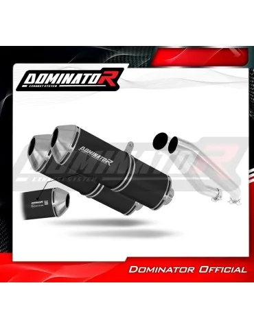Silencieux slip-on homologué Dominator OVR Noir pour Kawasaki Z1000 (2003-2006)