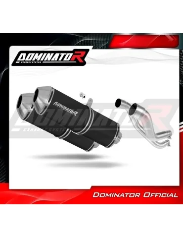 Silencieux slip-on Dominator OVR Noir pour Aprilia Pegaso 650 Strada (2005-2006)