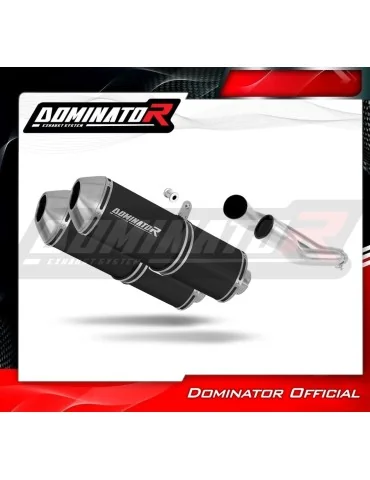 Silencieux slip-on Dominator OVR Noir pour Aprilia Pegaso 650 (1997-2000)
