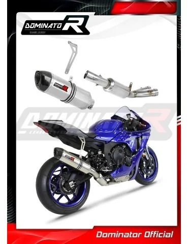 Ligne d'échappement complète inox Dominator HP1 pour Yamaha YZF R1 1000 RN65 Race (2020-2024)