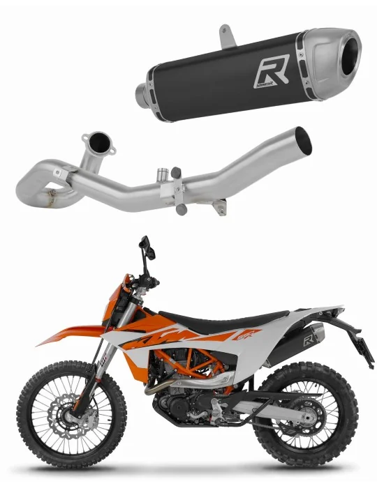 Ligne d'échappement complète inox Dominator S6 Noir pour KTM 690 Smc-r 2026, vue 1