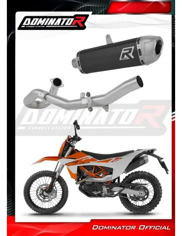 Ligne d'échappement complète inox Dominator S6 Noir pour KTM 690 Smc-r (2026)